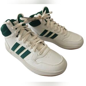 Adidas Hoops 3.0 Mid Kids Greeen White Basketball JS4134 Sneakers Size 4